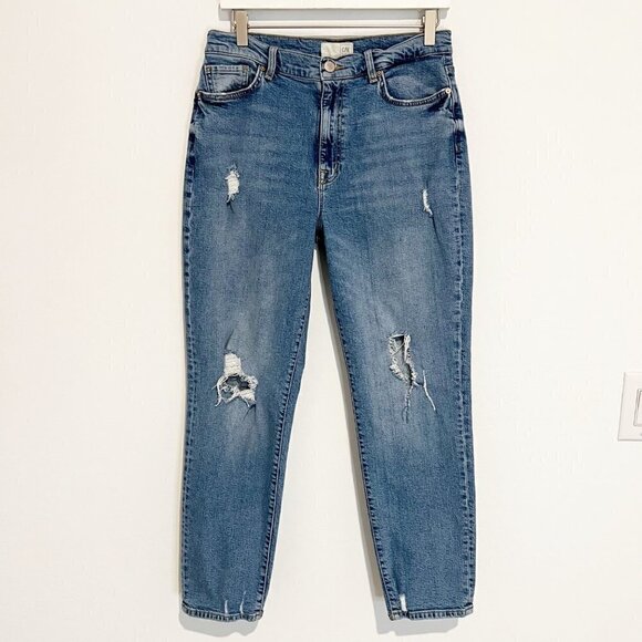 Current/Elliott Denim Sunny Distressed The Original Boyfriend Jeans Blue Size 29 - Picture 3 of 10